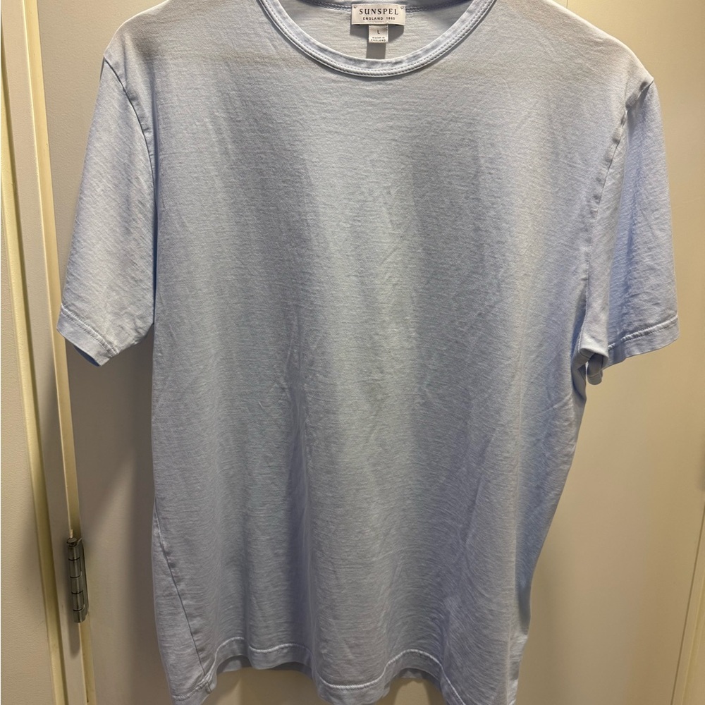 Women’s L Sunspel Short Sleeve Tee in Pale Blue